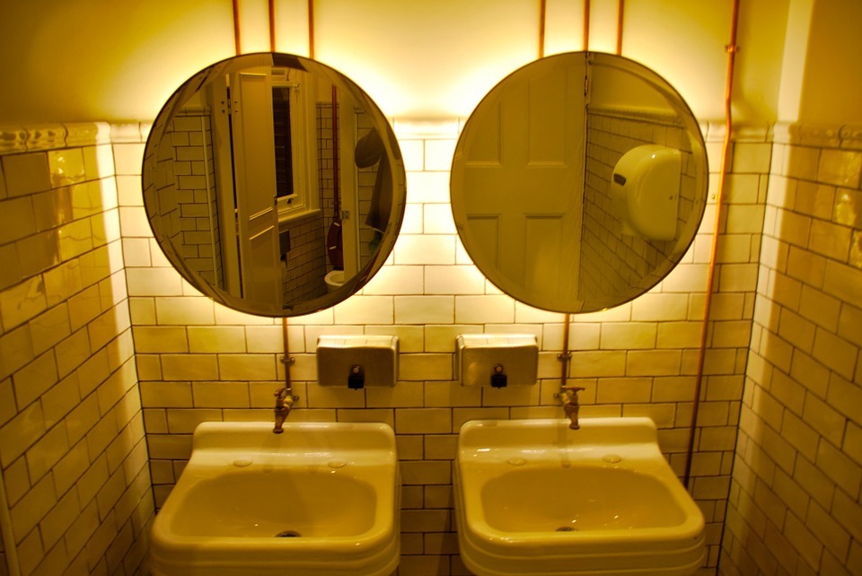 cleaned toilet